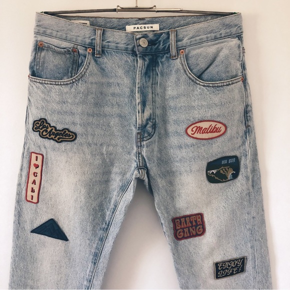 EUC Men’s PacSun Eco Patch Rigid Straight Jeans Vintage Loose Size 30 x 30 - Picture 4 of 8